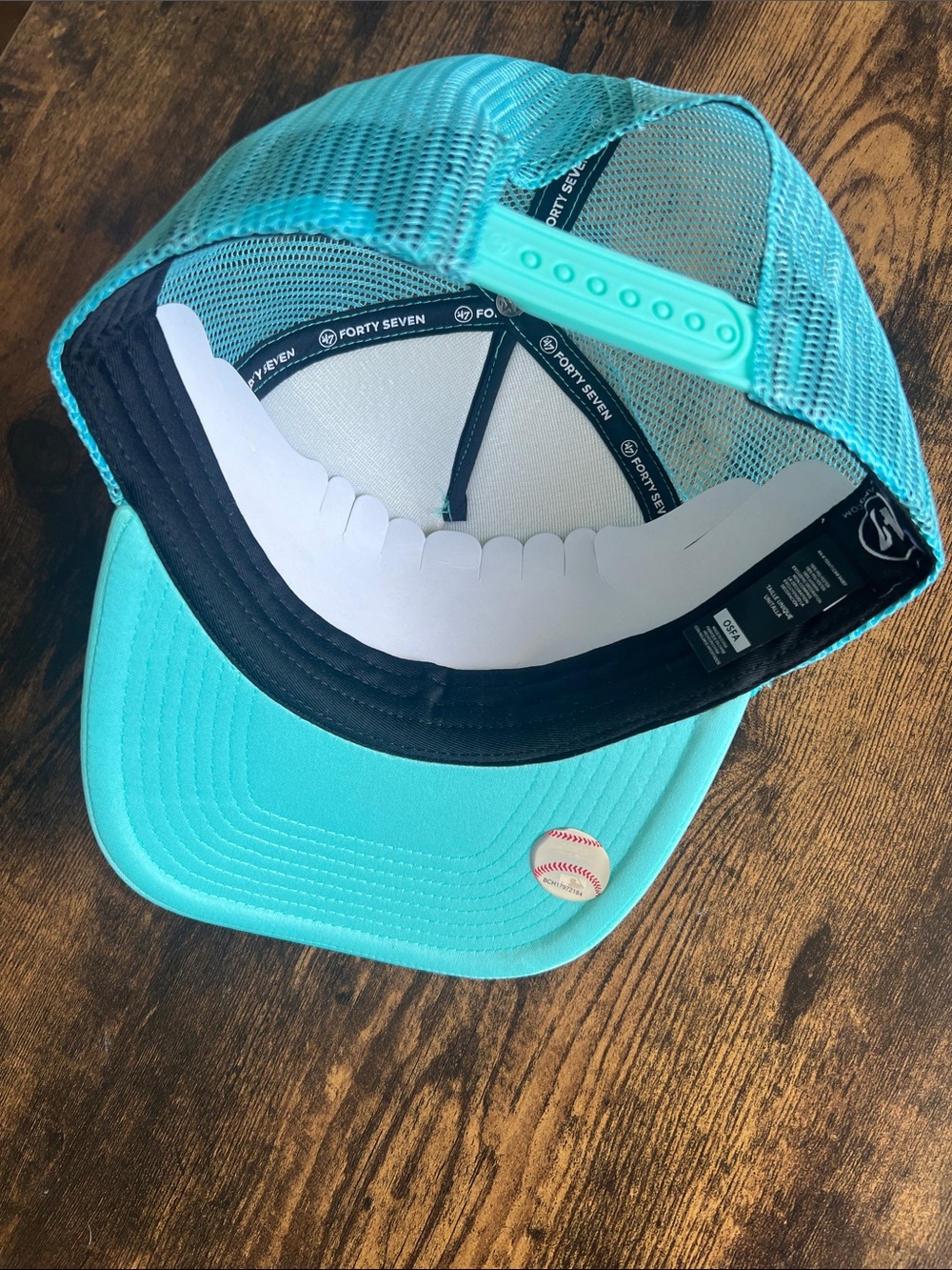 ‘47 LA Dodgers Trucker Hat in Turquoise - Picture 3 of 5